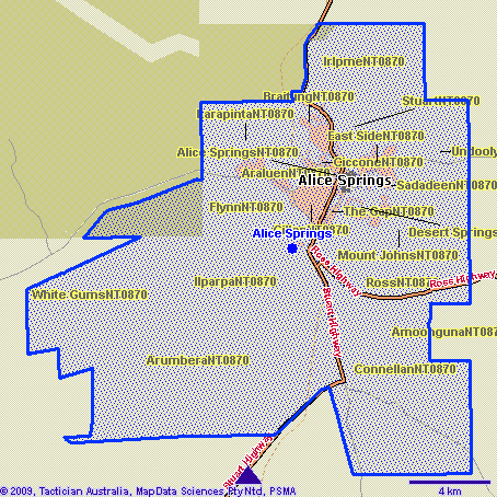 Alice Springs Map